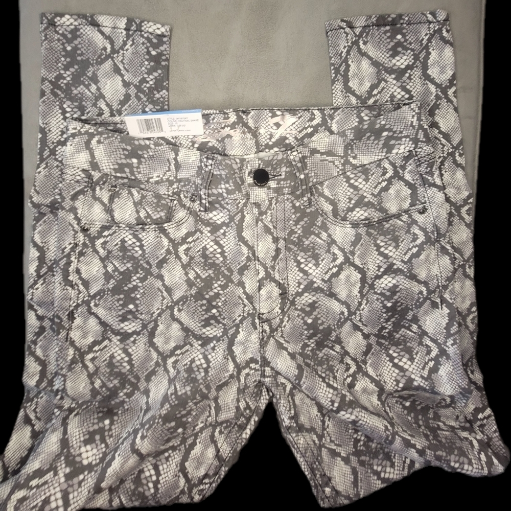 TUMMYLESS NEUTRAL SNAKE JEANS